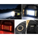 Lanterna LED Multifunctionala T 925B de 10W LED Alb si Rosu COB reincarcabila USB pentru Urgente si Camping
