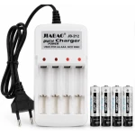 Incarcator Baterii JIABAO JB 212 pentru AA/AAA Ni MH si Ni Cd cu 4 Acumulatori AAA R03
