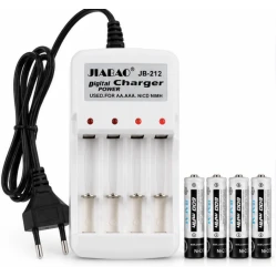 Incarcator Baterii JIABAO JB 212 pentru AA/AAA Ni MH si Ni Cd cu 4 Acumulatori AAA R03