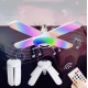 Bec LED cu 4 Brate Lumina RGB Multicolora Difuzor Bluetooth telecomanda Soclu E27 48W