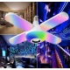 Bec LED cu 4 Brate Lumina RGB Multicolora Difuzor Bluetooth telecomanda Soclu E27 48W