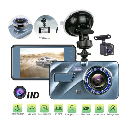 Camera Auto DVR Duala Fata si Spate Ecran Touchscreen 4 inch Full HD 1080P Unghi 170 grade Viziune Nocturna