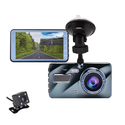 Camera Auto DVR Duala Fata si Spate Ecran Touchscreen 4 inch Full HD 1080P Unghi 170 grade Viziune Nocturna