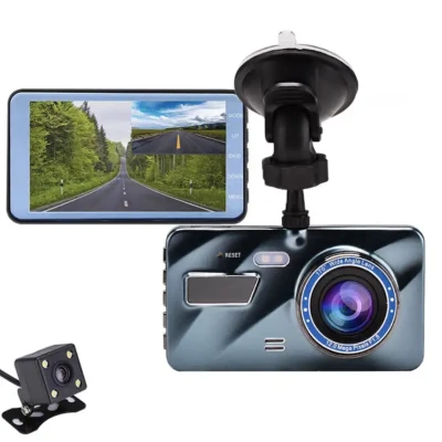 Camera Auto DVR Duala Fata si Spate Ecran Touchscreen 4 inch Full HD 1080P Unghi 170 grade Viziune Nocturna