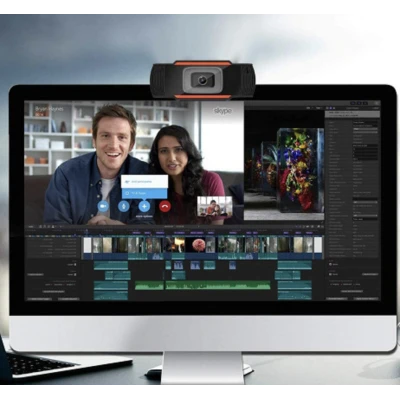 Camera Web Full HD 1080P USB Plug si Play Microfon Integrat Unghi Larg pentru PC si Laptop
