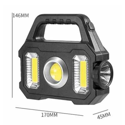 Lanterna LED Multifunctionala Solara YT 880A de 10W COB 3 Surse de Lumina reincarcabila USB