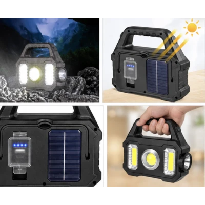 Lanterna LED Multifunctionala Solara YT 880A de 10W COB 3 Surse de Lumina reincarcabila USB