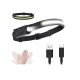 Lanterna de Cap LED cu acumulator Intern senzor de miscare banda COB + LED XPE 350 Lumeni