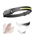 Lanterna de Cap LED cu acumulator Intern senzor de miscare banda COB + LED XPE 350 Lumeni