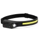 Lanterna de Cap LED cu acumulator Intern senzor de miscare banda COB + LED XPE 350 Lumeni