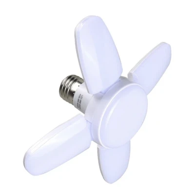 Bec LED E27 cu 4 Brate Ajustabile 60W Lumina Alb Rece 6500K Pliabil Iluminare 360