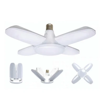Bec LED E27 cu 4 Brate Ajustabile 60W Lumina Alb Rece 6500K Pliabil Iluminare 360