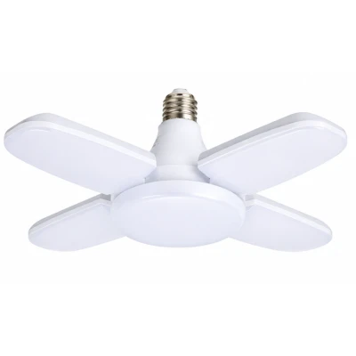 Bec LED E27 cu 4 Brate Ajustabile 60W Lumina Alb Rece 6500K Pliabil Iluminare 360
