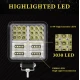 Set 2 Proiectoare LED Auto 114W Lumina Alba si Semnal Galben Off Road