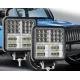 Set 2 Proiectoare LED Auto 114W Lumina Alba si Semnal Galben Off Road