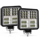 Set 2 Proiectoare LED Auto 114W Lumina Alba si Semnal Galben Off Road