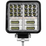 Set 2 Proiectoare LED Auto 114W Lumina Alba si Semnal Galben Off Road
