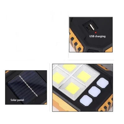Lanterna Solara LED reincarcabila HS 8029 1 A COB Multifunctionala 8 LED pentru Camping