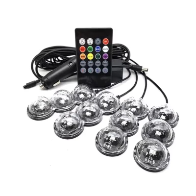 Lumini Ambientale Auto Starlight LED RGB cu Telecomanda