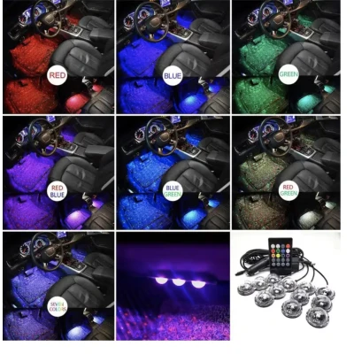 Lumini Ambientale Auto Starlight LED RGB cu Telecomanda