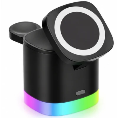 Incarcator Wireless 3 in 1 Andowl Q A63 de 20W Fast Charging Magnetic RGB