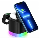 Incarcator Wireless 3 in 1 Andowl Q A63 de 20W Fast Charging Magnetic RGB