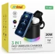 Incarcator Wireless 3 in 1 Andowl Q A63 de 20W Fast Charging Magnetic RGB