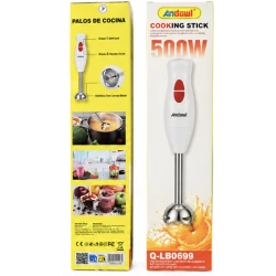 Blender de Mana Andowl Q LB0699 de 500W lama Inox cu Dubla Taiere 2 Viteze