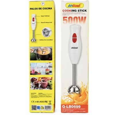 Blender de Mana Andowl Q LB0699 de 500W lama Inox cu Dubla Taiere 2 Viteze