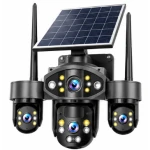 Camera de Supraveghere Solara TS4 8K de Exterior cu Panou Solar Conectare Wireless