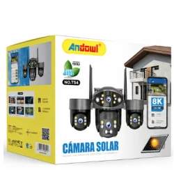 Camera de Supraveghere Solara TS4 8K de Exterior cu Panou Solar Conectare Wireless