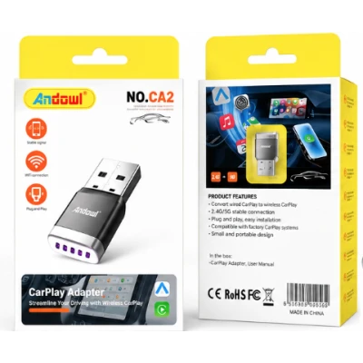 Adaptor Wireless CarPlay Andowl CA2 USB Conversie CarPlay