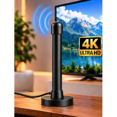 Antena TV digitala de interior 4K DVB T neagra Andowl Q A120