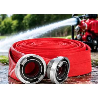 Furtun Pompier 2" de 20M 8 Bari Rosu cu Cuple Premium LIDER MX956