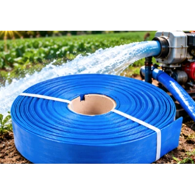 Furtun apa refulare Flat PVC 3" de 50 m albastru CRAFT TEC MX391