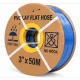 Furtun apa refulare Flat PVC 3" de 50 m albastru CRAFT TEC MX391