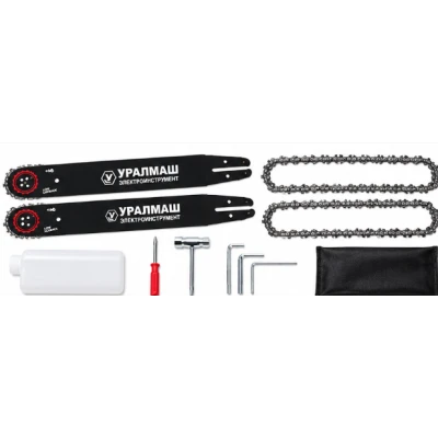 Drujba pe benzina UralMas de 3.5CP cu 2 lame + 2 lanturi MX1435