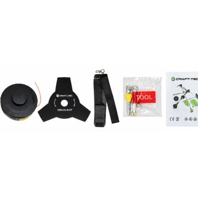 Motocoasa benzina CraftTec 5600 PRO 3 Accesorii 5.6 CP 4.2kW 2 timpi MX355