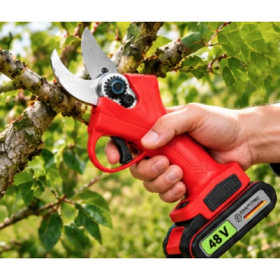 Foarfeca electrica de gradina 2 acumulatori 48V 5Ah lama SK5 diametru taiere 25mm Brushless Crafttec MX1220
