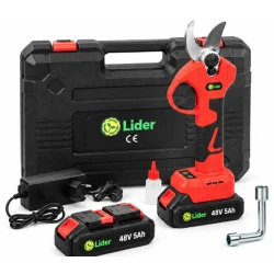Foarfeca electrica gradina 2 acumulatori 48V 5Ah lama SK5 diametru taiere 40mm Brushless MX808