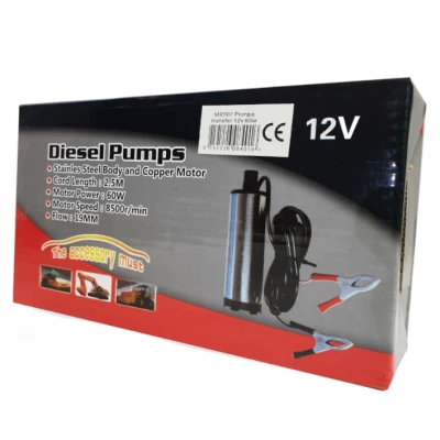 Pompa transfer lichide MX001 de 12V putere 60W pentru motorina si ulei