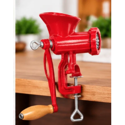 Masina carne manuala nr 8 din FONTA culoare rosie 2 KG model MX1101