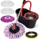 UB Set Mop Rotativ Cuva din Inox 4 Rezerve Diferite + Perie Rosturi Covoare Incluse