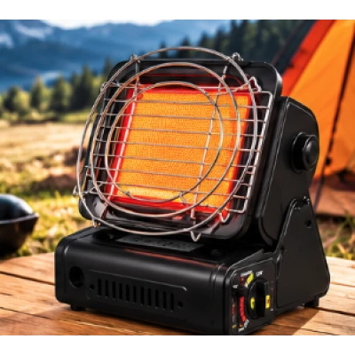 Aragaz portabi/Incalzitor camping 2 in 1 de 1.3kw Happy Home MX1115