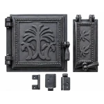 Set Usi pentru Soba Negre din Fonta Usa mare si cenusar MX1927