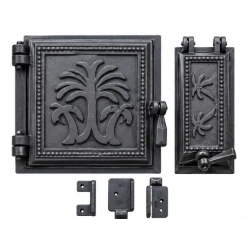 Set Usi pentru Soba Negre din Fonta Usa mare si cenusar MX1927