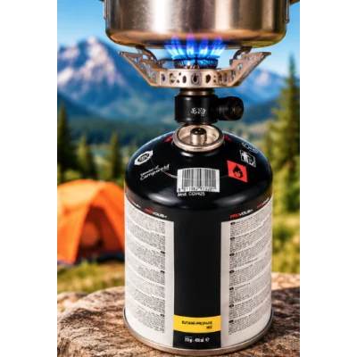 Rezerva gaz 500g cu FILET pentru arzator camping NEAGRA MX1584