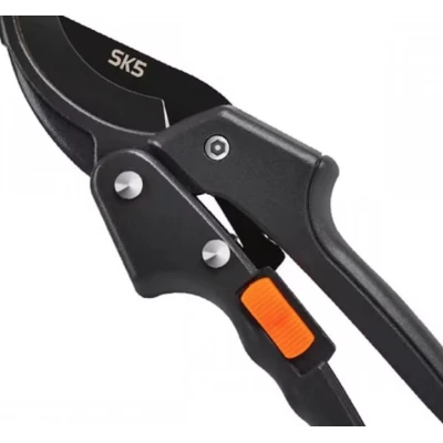 Foarfeca de vie si gradina SK5 Otel carbon reglabila 20 cm 8 inch Negru cu buton portocaliu MX986