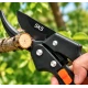 Foarfeca de vie si gradina SK5 Otel carbon reglabila 20 cm 8 inch Negru cu buton portocaliu MX986