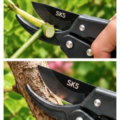 Foarfeca de vie si gradina SK5 Otel carbon reglabila 20 cm 8 inch Negru cu buton portocaliu MX986